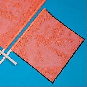 Heavy-Duty Open Mesh Safety Flags w/ Black Trim